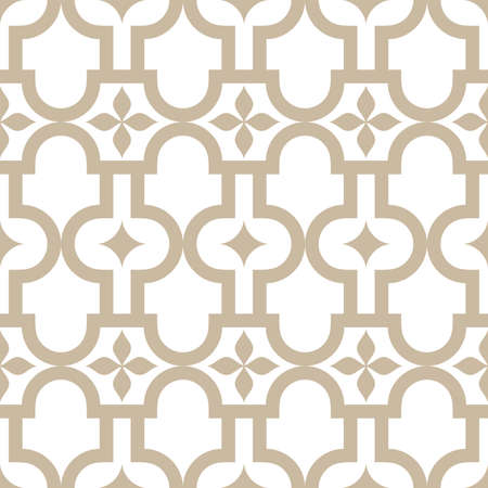 Seamless retro pattern with geometric and floral elements. Vector illustration vintage background.のイラスト素材