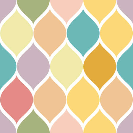 Seamless retro pattern wallpaper. Vector illustration backgroundのイラスト素材