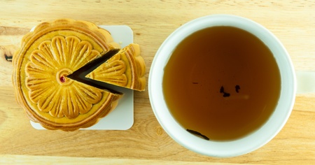 Chinese Moon cake for The Chinese Moon Festivalの写真素材