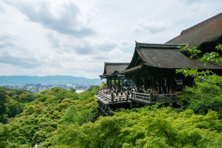 Kiyomizu-dera temple on kyoto japanのeditorial素材