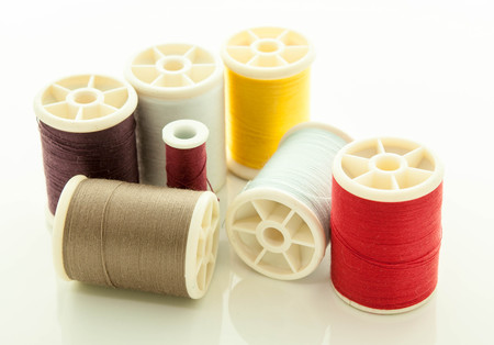 cotton thread on isolated withe background 