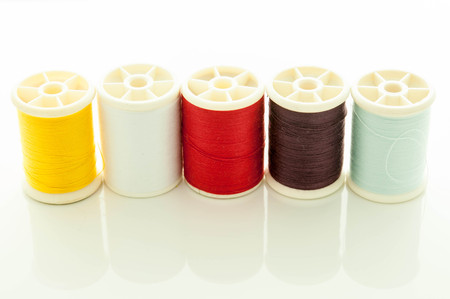 cotton thread on isolated withe background 