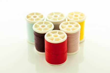 cotton thread on isolated withe background 
