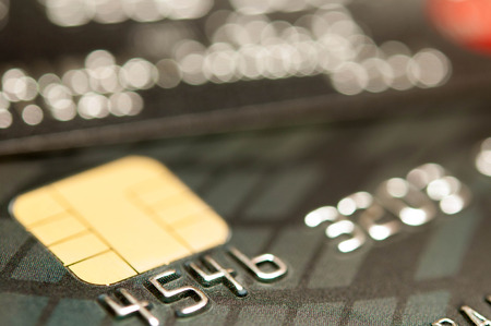Stack of credit cards, selective focus, backgound, close upの写真素材
