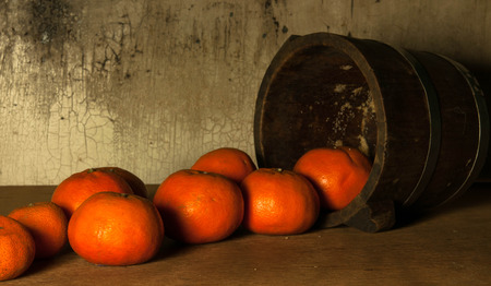 still life with mandarin orange の写真素材