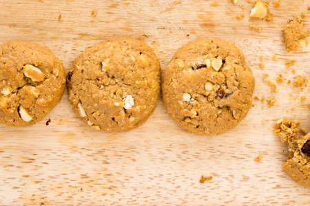 Cookies Oatmeal homemade for breakfastの写真素材
