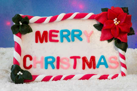 A Christmas card from sugar mass with the words Merry Christmasの写真素材