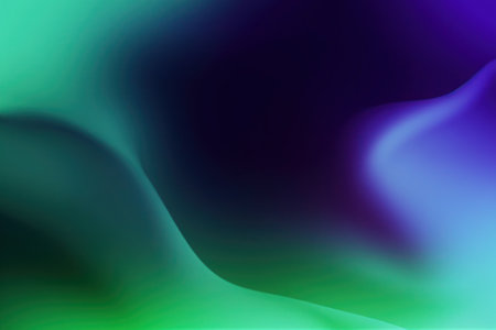 abstract background with smooth lines in green, blue and purple colorsの写真素材