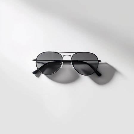Black sunglasses isolated on a white background. 3d render illustration.の写真素材