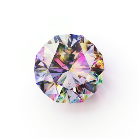 diamond jewel on white background (high resolution 3D image)の写真素材