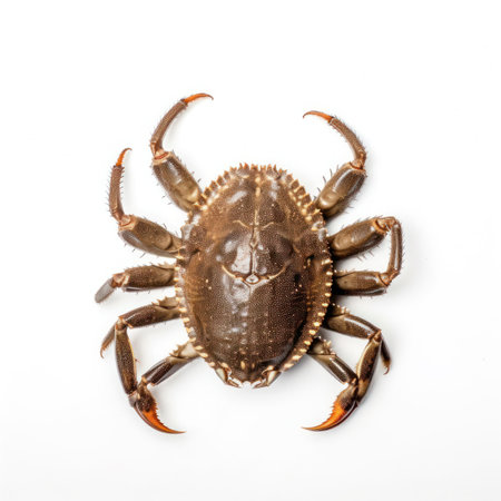 Crab isolated on white background. Clipping Paths included.の写真素材