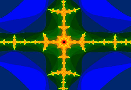 Computer generated fractal- 2D illustration,target shape-like.の写真素材