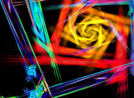 Computer generated illustration-abstract fractal in beautiful colors.の写真素材