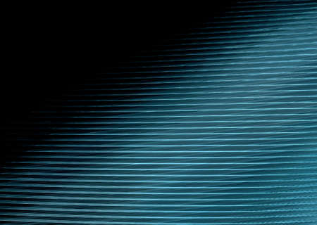 Computer generated fractal-blue ripples isolated on black background.の写真素材