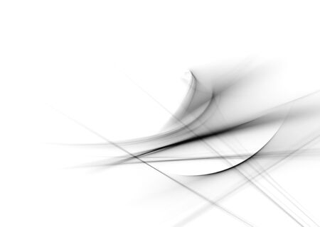 Black shapes on a white background-3D rendered fractal.の写真素材