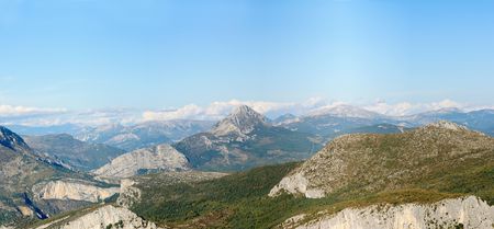 Panorama view of the Alpes in Provence.の写真素材