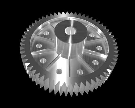 SPUR GEAR FOR INDUSTRIAL PURPOSES 3D ILLUSTRATIONの写真素材