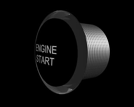 ENGINE START SWITCH 3D ILLUSTRATIONの写真素材
