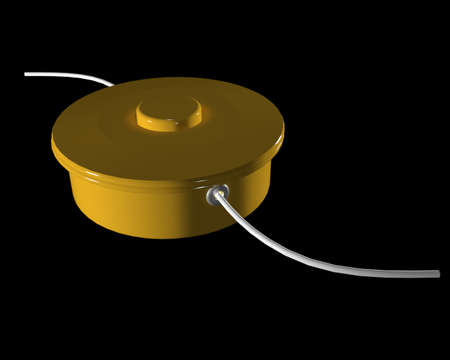 BRUSH CUTTER PLASTIC HEAD 3D ILLUSTRATIONの写真素材