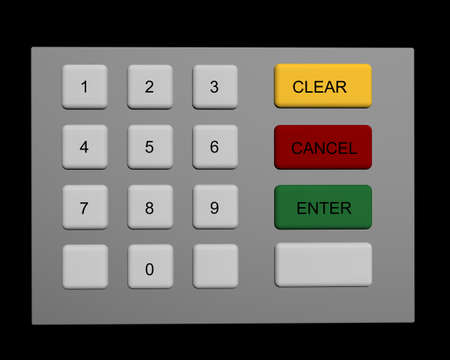 ATM KEYBOARD 3D ILLUSTRATIONの写真素材