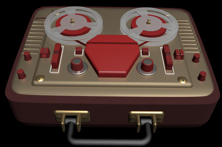 old tape recorder for musicの写真素材