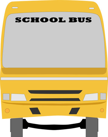school bus on a white background, vector illustration, eps10のイラスト素材