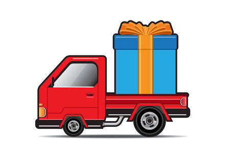 Kapor (Mini Truck) is one of transportations in Thailand.のイラスト素材