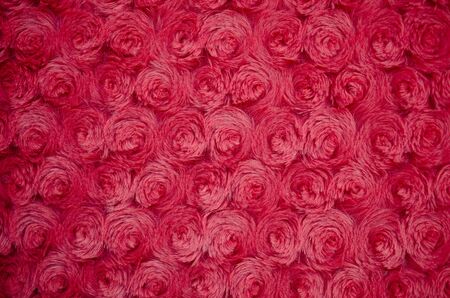 texture of red fur using for backgroundの写真素材