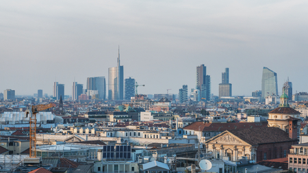 Cityscape of Milan, Italyの写真素材