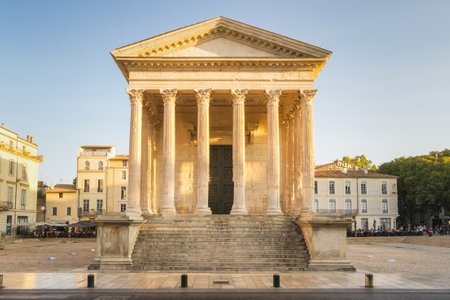 Maison Carrée in Nimes - Franceのeditorial素材