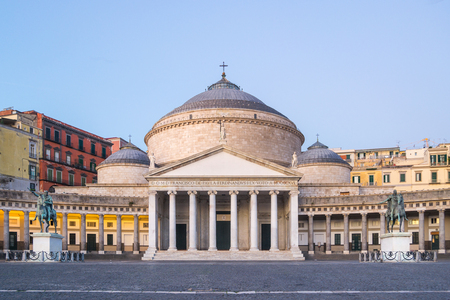 Piazza del Plebiscito a Naplesの写真素材