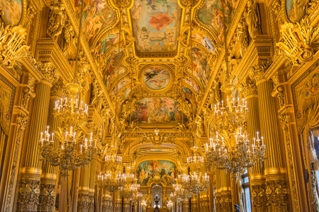 Paris, France - October 24, 2014: Interior of the Paris Opera - France