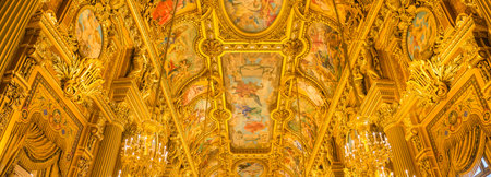 Paris, France - October 24, 2014: Interior of the Paris Opera - France