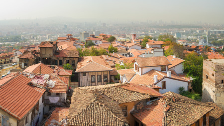 Smog over Ankara - Turkeyの写真素材