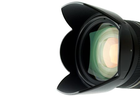 zoom lens and hooodの写真素材