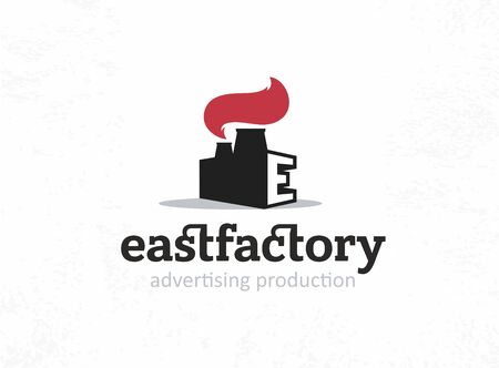 Modern vector professional sign logo east factoryのイラスト素材