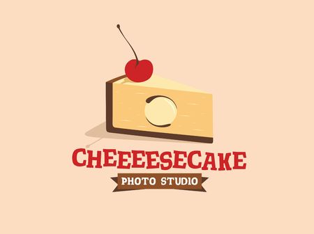 Modern vector professional sign - cheesecake photo.のイラスト素材