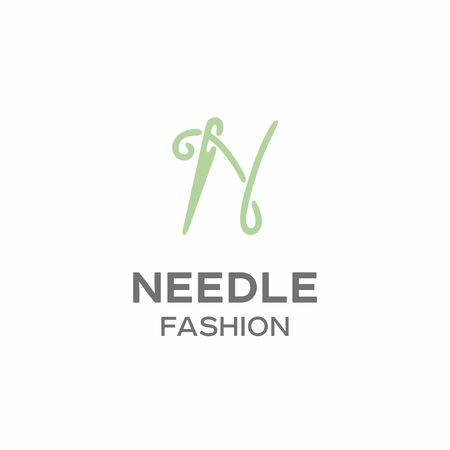 Modern vector professional sign - needle fashion.のイラスト素材