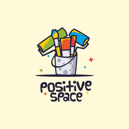 Modern vector professional sign - positive space.のイラスト素材