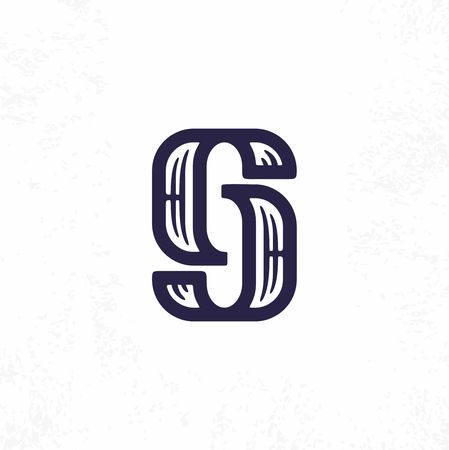 Modern vector professional sign logo gj monogram.のイラスト素材