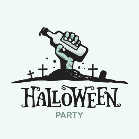 Modern vector professional sign logo helloween party.のイラスト素材