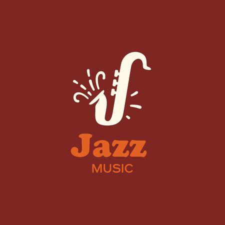 Modern vector professional sign logo jazz music.のイラスト素材