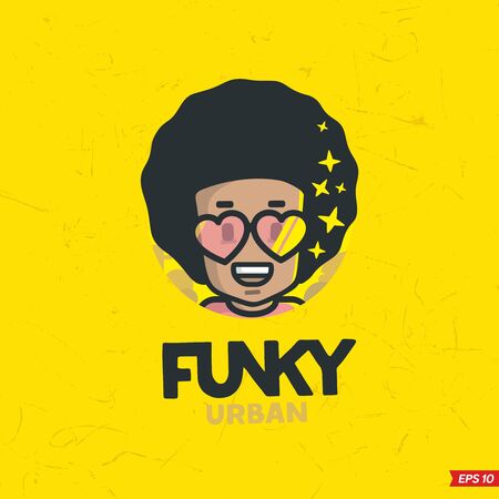 Modern vector professional sign logo funky urban.のイラスト素材