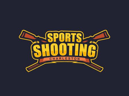 Modern vector professional logo emblem sports shooting.のイラスト素材
