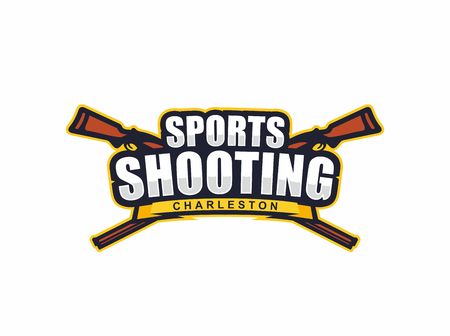 Modern vector professional logo emblem sports shooting.のイラスト素材