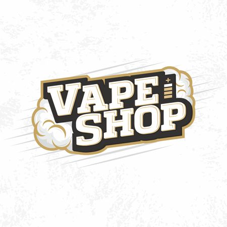 Modern vector professional logo emblem vape shop.のイラスト素材