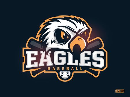 Modern professional emblem eagles for baseball team.のイラスト素材