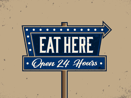 Modern professional vector signage in retro theme.のイラスト素材