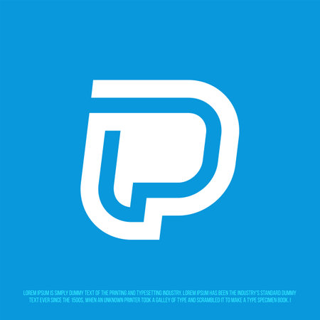 Modern professional logo monogram p in business themeのイラスト素材