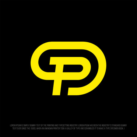 Modern professional logo monogram P in business themeのイラスト素材